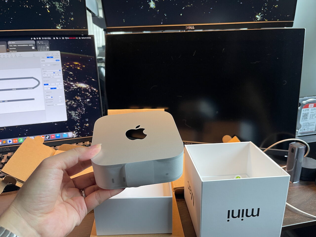 The Mac mini is so small and light